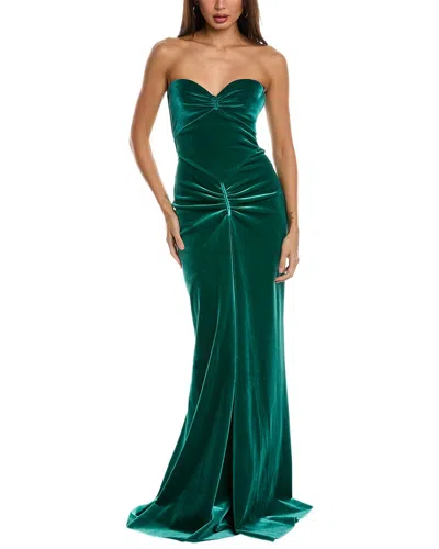 Chiara Boni La Petite Robe Malik Velvet Maxi Dress In Blue | ModeSens