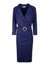 Chiara Boni La Petite Robe Belted Wrap Dress In Blue