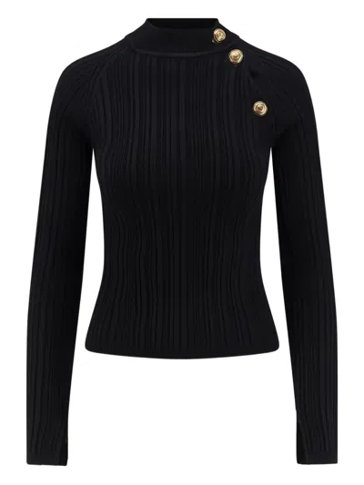 Chiara Boni La Petite Robe Mock-neck Sweater In Black