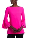 Chiara Boni La Petite Robe Natty Bell Sleeve Top In Azalea
