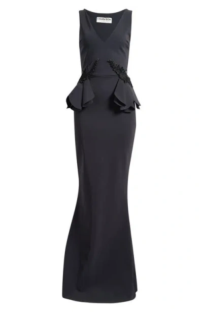 Chiara Boni La Petite Robe Nawa Sleeveless Mermaid Gown In Black