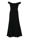 Chiara Boni La Petite Robe Off-shoulder Flared Midi Dress In Black