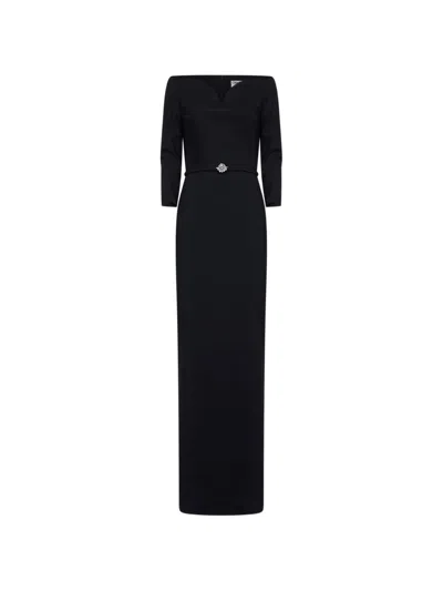 Chiara Boni La Petite Robe Off-shoulder Maxi Dress In Black