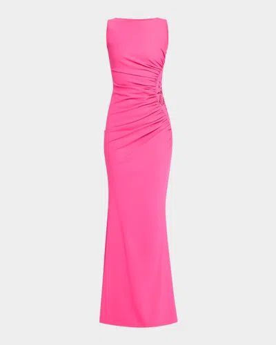 Chiara Boni La Petite Robe Ogai Sequin-embroidered Mermaid Gown In Spicy Pink