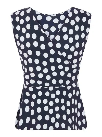 Chiara Boni La Petite Robe Oliwia Print Slim Jersey Top In Black