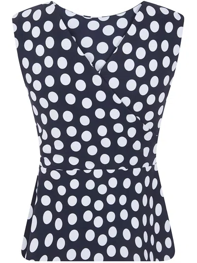 Chiara Boni La Petite Robe "oliwia" Print Slim Jersey Top In Blue