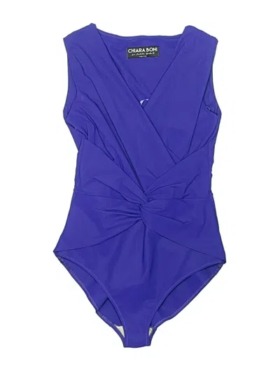 Pre-owned Chiara Boni La Petite Robe One Piece Swimsuit In Purple