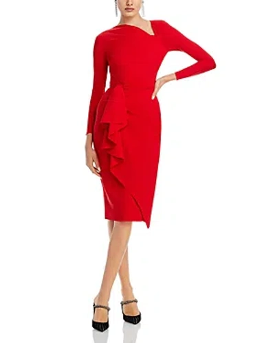 Chiara Boni La Petite Robe Peper Asymmetric Dress In Red