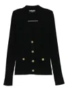 Chiara Boni La Petite Robe Cardigan New Pepper In Viscosa A Costine In Black