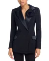 Chiara Boni La Petite Robe Rosette Blazer In Black