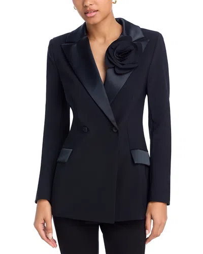 Chiara Boni La Petite Robe Rosette Blazer In Black