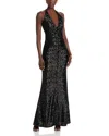 Chiara Boni La Petite Robe Ryushi Sequined Halter Gown In Black