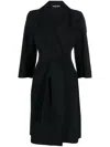 Chiara Boni La Petite Robe Saveria Belted Duster Coat In Black