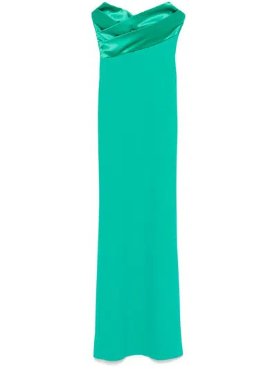 Chiara Boni La Petite Robe Bairei Strapless Trumpet Gown In Green