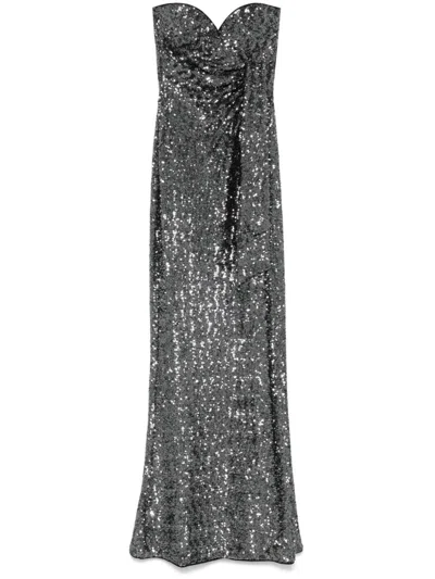 Chiara Boni La Petite Robe Sequinned Maxi Dress In Gray