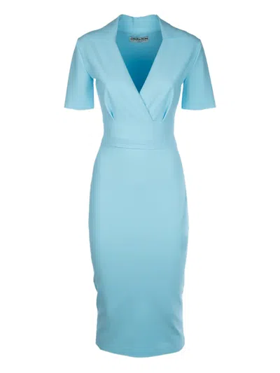 CHIARA BONI LA PETITE ROBE SHIHI SHORT-SLEEVE WRAP MIDI DRESS