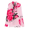 Chiara Boni La Petite Robe Sofi Floral-print Tie-neck Top In Multi