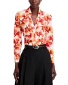 Chiara Boni La Petite Robe Shohreh Collared Top - Exclusive In Orange Affair