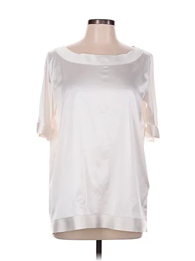 Pre-owned Chiara Boni La Petite Robe Short Sleeve Blouse In White