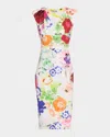 Chiara Boni La Petite Robe Shunji Floral-print Bodycon Midi Dress In New Summer Flowers
