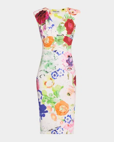 Chiara Boni La Petite Robe Shunji Floral-print Bodycon Midi Dress In New Summer Flowers