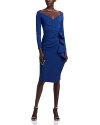 Chiara Boni La Petite Robe Silveria Off-the-shoulder Dress In Blue