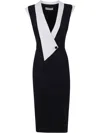 Chiara Boni La Petite Robe Sorai Deep V-neck Sheath Dress In Black  