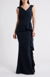 Chiara Boni La Petite Robe Sozen Cascade Ruffle Sleeveless Gown