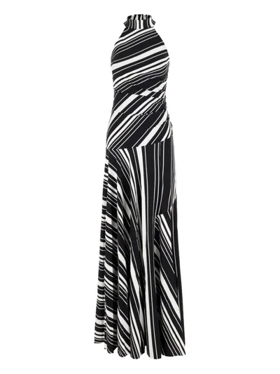 CHIARA BONI LA PETITE ROBE STRIPE HALTER NECK DRESS