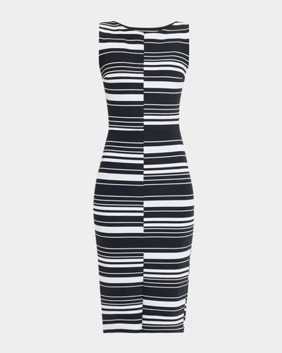 Chiara Boni La Petite Robe Striped Bodycon Midi Dress