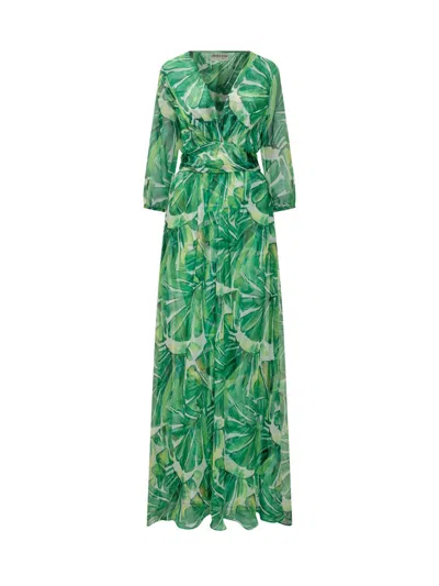 Chiara Boni La Petite Robe Toki Chiffon Dress In Green