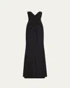 Chiara Boni La Petite Robe Tokumy Strapless Ruched Jersey Gown In Black/white