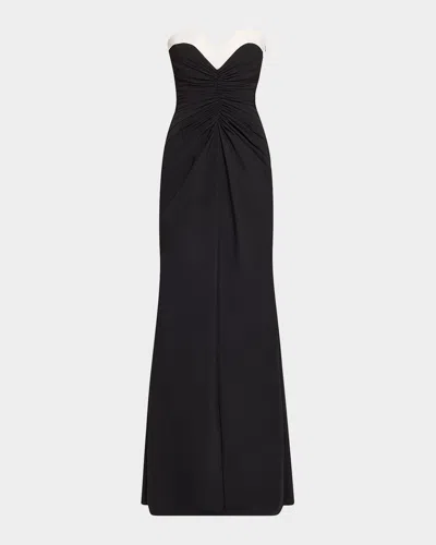 CHIARA BONI LA PETITE ROBE TOKUMY STRAPLESS RUCHED JERSEY GOWN