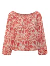 Chiara Boni La Petite Robe Toru Print Off-shoulder Top In Red