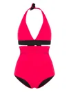 Chiara Boni La Petite Robe Triangle-cup High-waisted Bikini In Pink