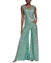 Chiara Boni La Petite Robe Trifone Sequin Jumpsuit In Green
