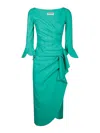 Chiara Boni La Petite Robe Ruffled Midi Dress In Green