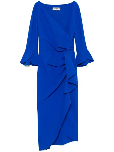 Chiara Boni La Petite Robe Triwan Midi Dress In 蓝色