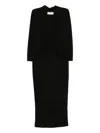 Chiara Boni La Petite Robe Twist-detail Midi Dress In Black