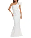 Chiara Boni La Petite Robe Gudrum Halter Ruffle Gown In White