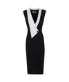 Chiara Boni La Petite Robe Sorai Deep V-neck Sheath Dress In Black