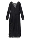 Chiara Boni La Petite Robe Ginogi Lace Midi Dress In Black