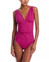 Chiara Boni La Petite Robe V Neck One Piece In Beetroot