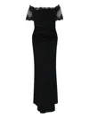 Chiara Boni La Petite Robe V-neck Ruched Maxi Dress In Black