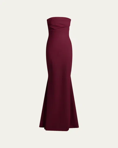 Chiara Boni La Petite Robe Vepse Strapless Mermaid Gown In Brown