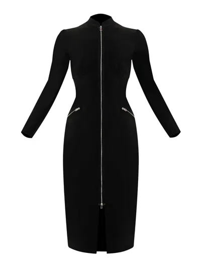 Chiara Boni La Petite Robe Midi Kitta Dress In Black