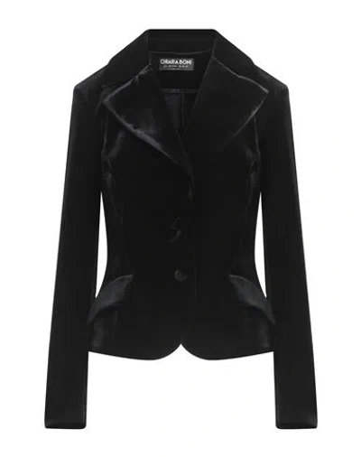 Chiara Boni La Petite Robe Woman Blazer Black Size 8 Polyester, Polyamide, Elastane