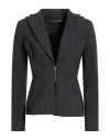 Chiara Boni La Petite Robe Woman Blazer Charcoal Size 12 Polyamide, Elastane