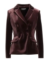 Chiara Boni La Petite Robe Woman Blazer Dark Brown Size 10 Polyester, Polyamide, Elastane