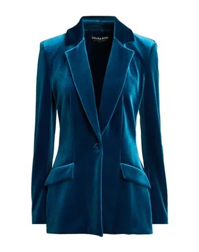 Chiara Boni La Petite Robe Woman Blazer Deep Teal Size 4 Polyester, Polyamide, Elastane In Blue
